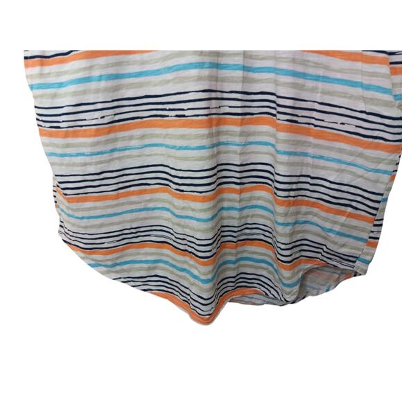 iCantoo Striped V-Neck T-Shirt Dress Women’s L Multicolor Lightweight Hem USA - Picture 4 of 15